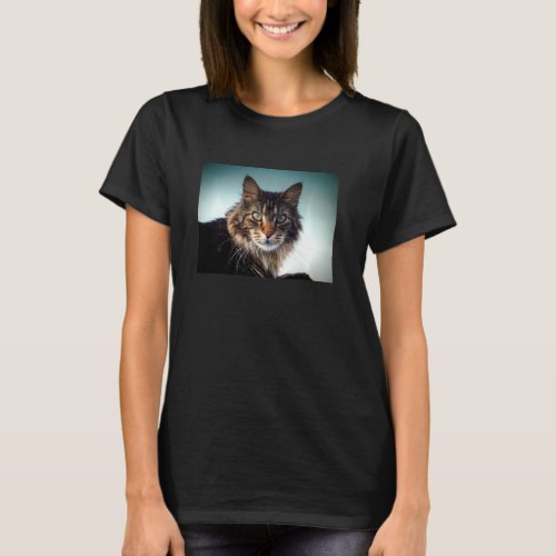 Maine Coon Cat Mainecoon Cat Maine Coon Photo Cute T_Shirt