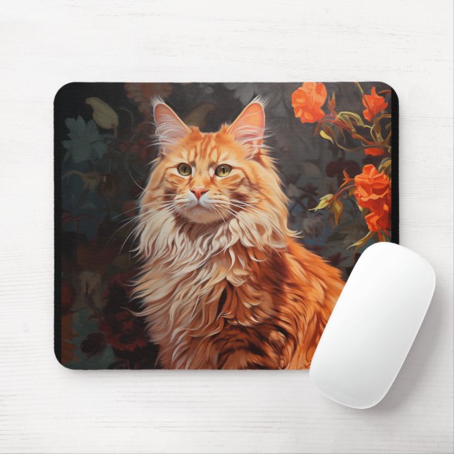 Maine Coon cat Mouse Pad (With Mouse)