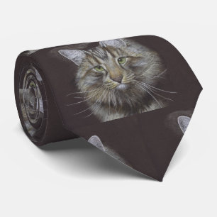 Maine Coon Cat Neck Tie