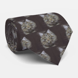 Maine Coon Cat Neck Tie