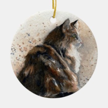 Maine Coon Cat Ornament by GailRagsdaleArt at Zazzle