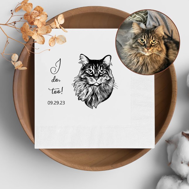 Maine Coon Cat Personalized I Do Too Napkins (Creator Uploaded)