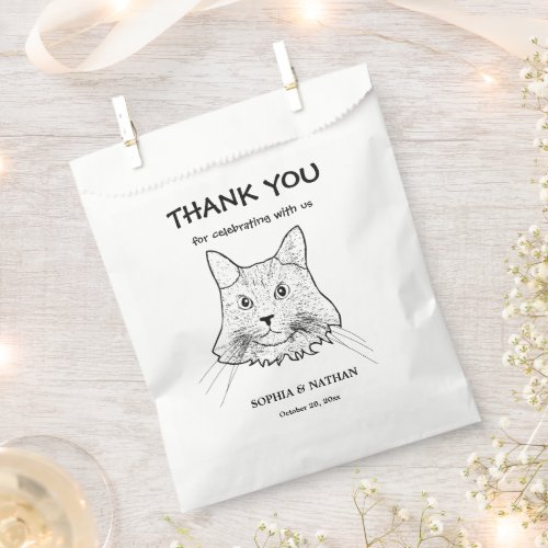 Maine Coon Cat Personalized Thank You Favor Bag