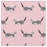 maine coon cat pink fabric