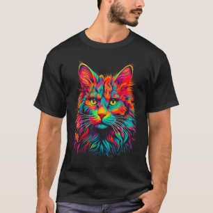 Maine Coon Cat Pop Art T-Shirt