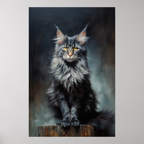 Maine Coon cat Poster
