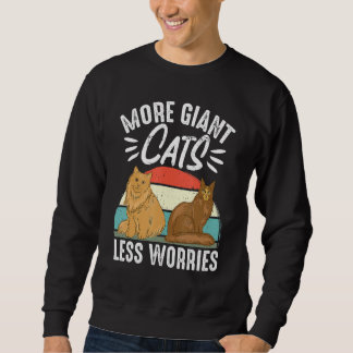 Maine Coon Cat Retro Vintage More Giant Cats Less  Sweatshirt