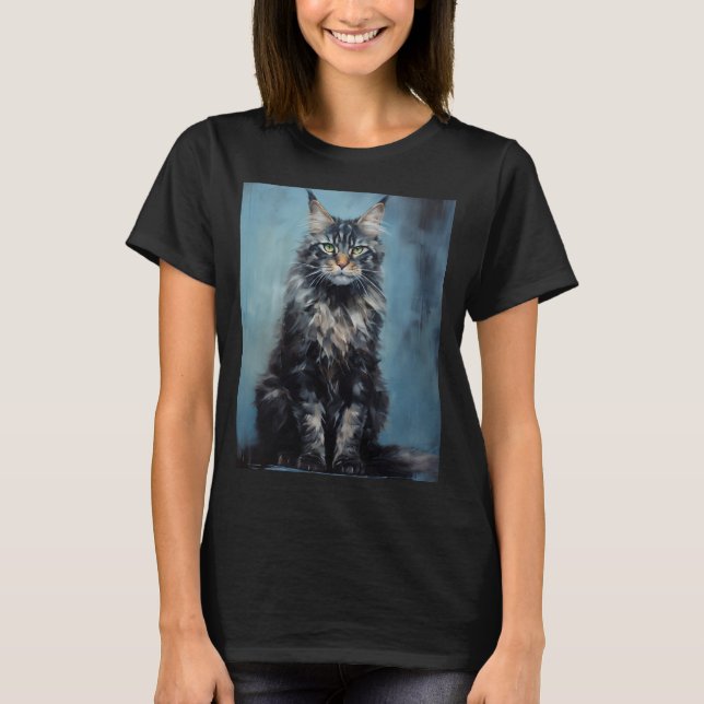 Maine Coon cat T-Shirt (Front)