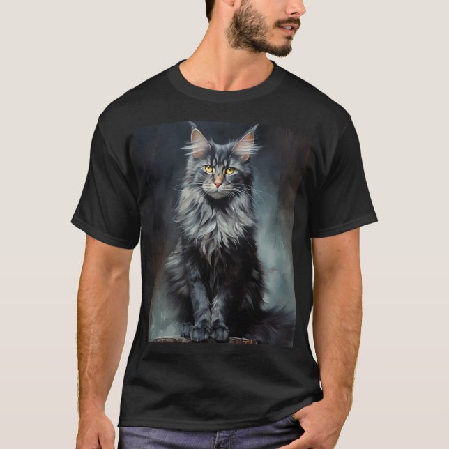 Maine Coon cat T-Shirt (Front)