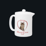 Maine Coon Cat Teapot<br><div class="desc">This cat teapot is a great gift for any Maine Coon lover. Combine it with mugs and coasters for a complete set.</div>