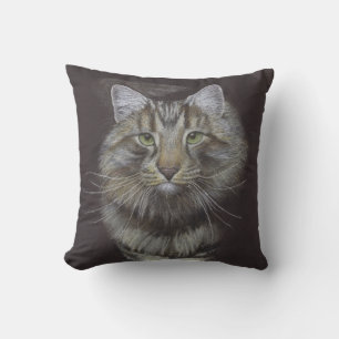 Maine Coon Cat Throw Pillow