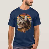 Maine Coon Cat Vintage Retro  T-Shirt
