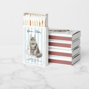 Maine Coon Cat Wedding Favor Matchboxes