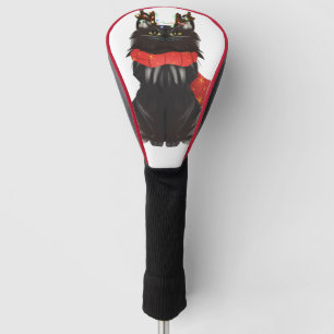 Maine Coon Cat with Christmas Decorations Golf Head Cover
