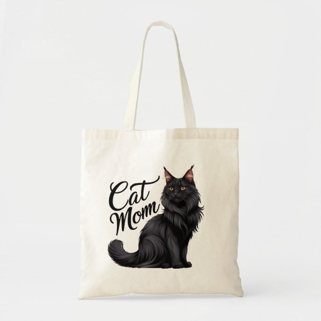 Maine Coon Empire Cat Mom Tote Bag II (Front)