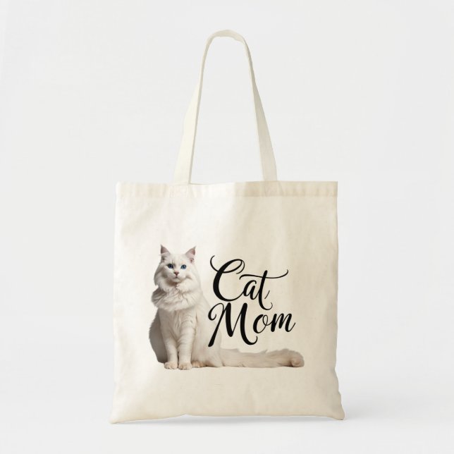 Maine Coon Empire Cat Mom Tote Bag III (Front)
