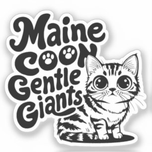 Maine Coon Gentle Giants Cat Sticker