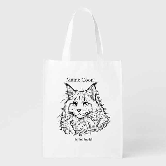 Maine Coon Grocery Bag (Front)