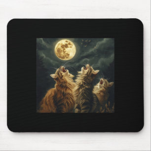 Maine Coon Howl At Moon Cat Lover Mouse Pad