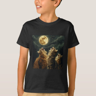 Maine Coon Howl At Moon Cat Lover T-Shirt
