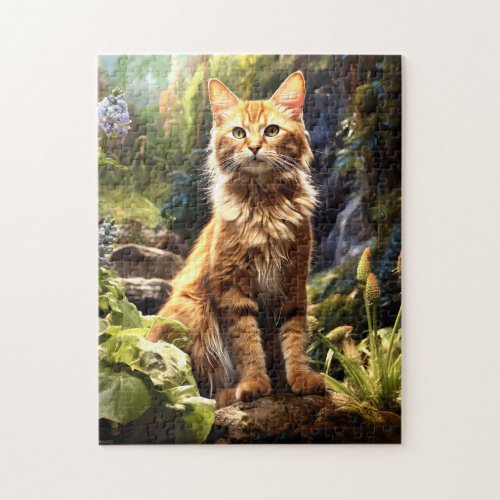 Maine Coon in Nature Jigsaw Puzzle
