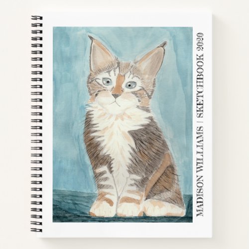 Maine Coon Kitten Your ArtWork SketchBook Notebook