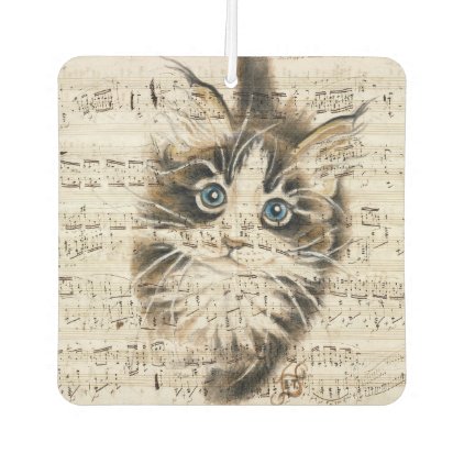 Maine Coon Kitty music Car Air Freshener