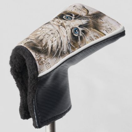 Maine Coon Kitty music Golf Head Cover