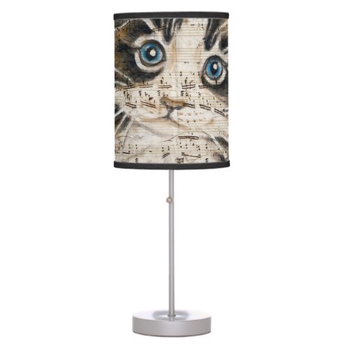 Maine Coon Kitty music Table Lamp