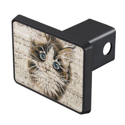 Maine Coon Kitty music Tow Hitch Cover