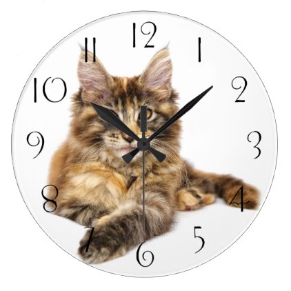 Maine Coon‎ Large Clock