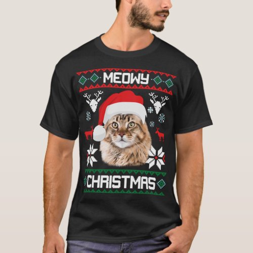 Maine Coon Meowy Christmas Ugly Sweater Cat Gift L