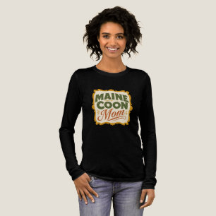 Maine Coon Mom Retro Cat Lover Design Tri-Blend Shirt