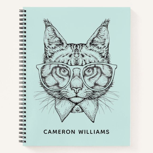 Maine Coon Portrait | Add Your Name Notebook (Front)