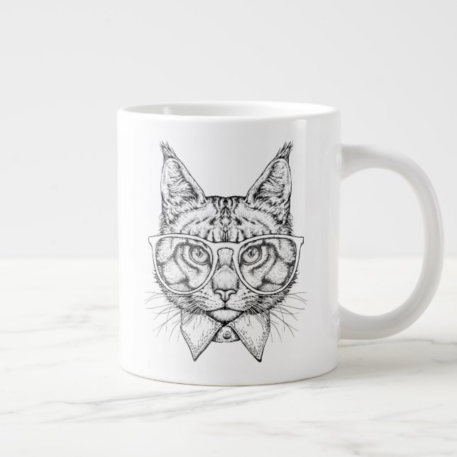 Maine Coon Portrait Giant Coffee Mug (Right)