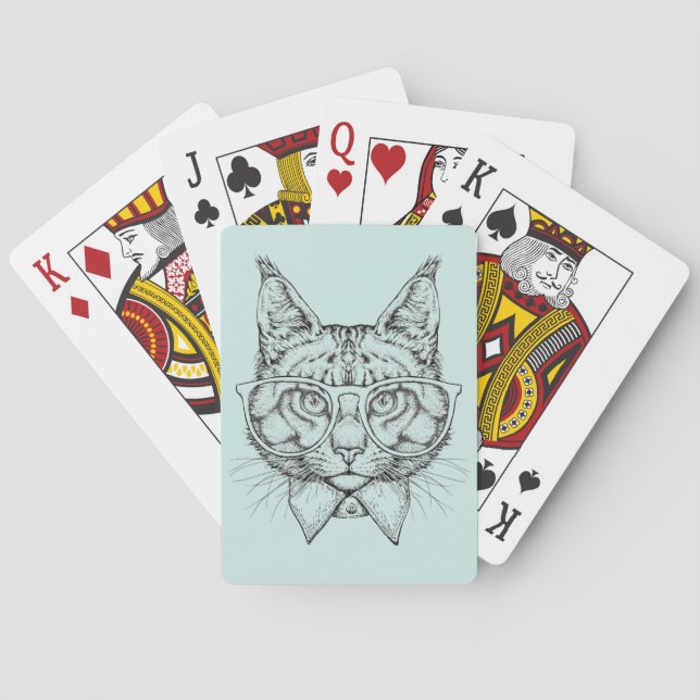Maine Coon Portrait Poker Cards (Back)