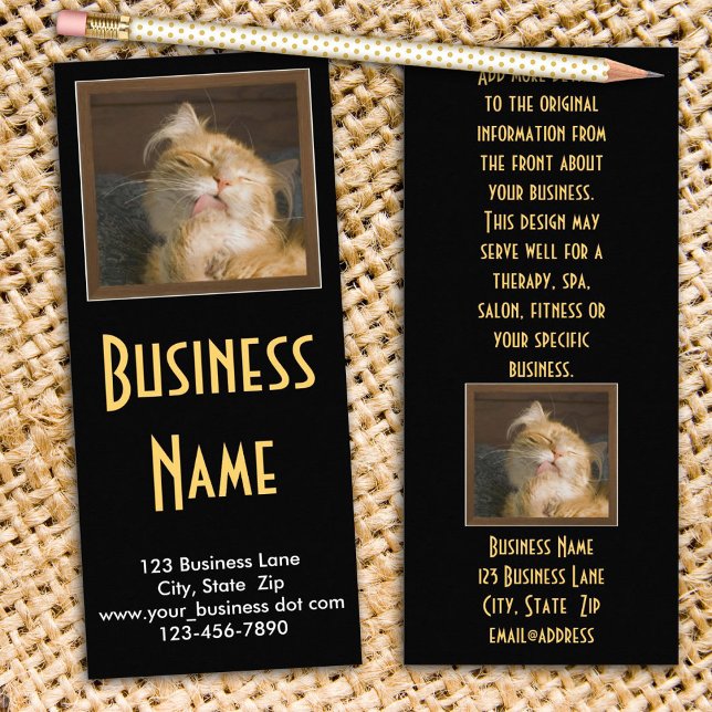 Maine Coon Preening Close Up Photograph Rack Card (Add your text and photo (or keep the cat) for a promotional business rack card. )