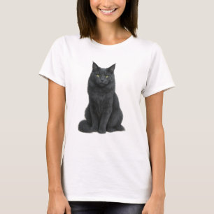 Maine Coon solid blue cat T-Shirt