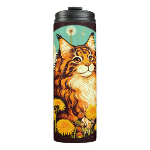 Maine Coon Summer Kitty Cat                        Thermal Tumbler