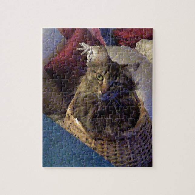 Maine Coon Tabby Cat Jigsaw Puzzle (Vertical)