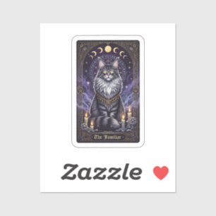 Maine Coon Tarot – The Familiar Halloween Sticker