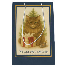 Maine Coon “We Are Not Amused” Christmas Gift Bag