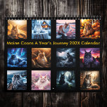 Maine Coons A Year’s Journey 202X  Calendar<br><div class="desc">Experience the captivating beauty of Maine Coons with this stunning 2025 calendar, featuring twelve breathtaking scenes that highlight their elegance, strength, and mystique. Each month showcases a regal Maine Coon in a beautifully detailed setting, from snow-covered landscapes to glowing autumn forests. Their thick, luxurious fur and piercing eyes capture both...</div>