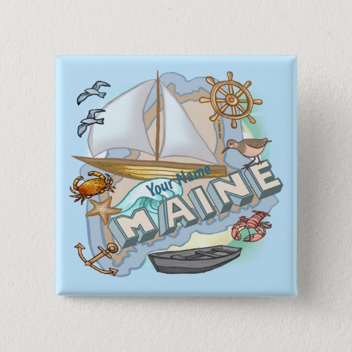 Maine custom name button