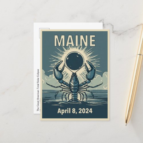 Maine Eclipse Postcard