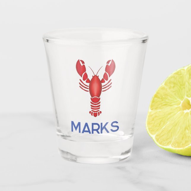 Maine Event Lobster Fest New England Wedding Favor Shot Glass (Front)