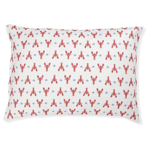 Maine Event Lobster Preppy Seaside Coastal Pet Bed