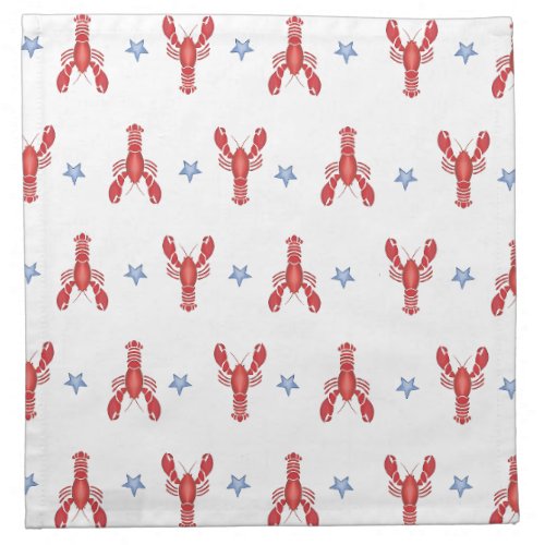 Maine Event Lobster Shack Preppy Seaside Coastal Cloth Napkin