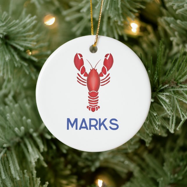 Maine Event Lobsterfest New England Wedding Favor Ceramic Ornament (Tree)