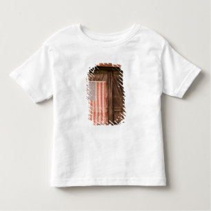 Maine, Faded American flag on door of old barn Toddler T-shirt